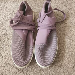 Mauve Women's Lace-Up Athletic Slip-On Sneakers